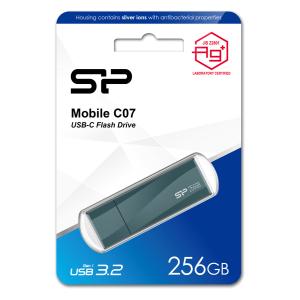 SILICON POWER USB-C Flash Drive Mobile C07, 256GB, USB 3.2, μπλε | Συνοδευτικά PC | elabstore.gr