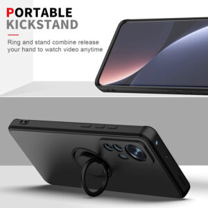 VENNUS Θήκη Silicone Ring VNS-0062 για Xiaomi 12, μαύρη | Αξεσουάρ κινητών | elabstore.gr