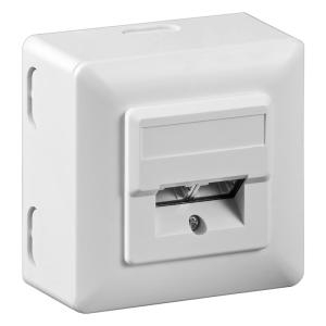 GOOBAY επιτοίχια πρίζα CAT 5e 50943, 2x RJ45, 80x80mm, λευκή | Εργαλεία | elabstore.gr