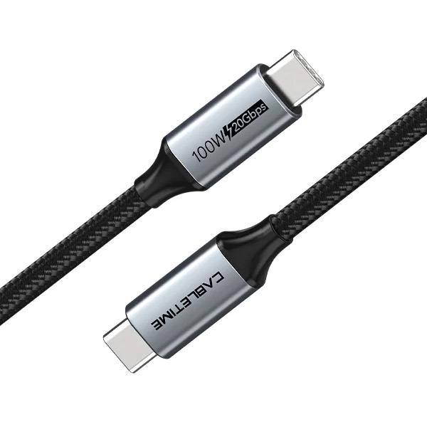 CABLETIME καλώδιο USB-C CT-C160, USB 3.1, 100W, 20Gbps, 4K, 1.5m, μαύρο | eLabstore.gr CABLETIME καλώδιο USB-C CT-C160, USB 3.1, 100W, 20Gbps, 4K, 1.5m, μαύρο | Αξεσουάρ κινητών | elabstore.gr