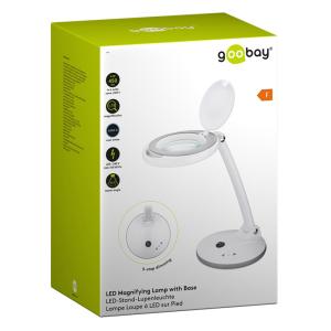 GOOBAY μεγεθυντικός φακός 60363 με βάση, LED, 3 διόπτρες 1.75x, λευκός | Εργαλεία | elabstore.gr