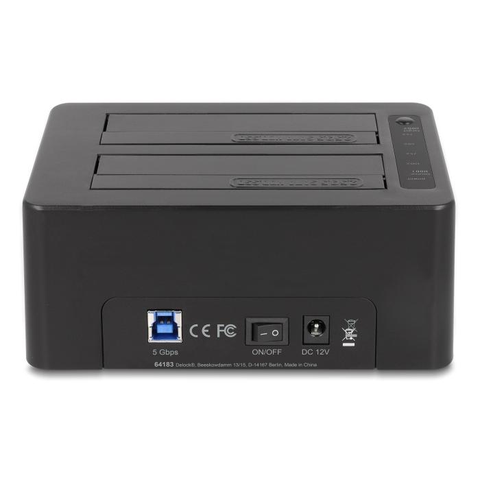 DELOCK docking station 64183 clone function, 2x HDD, CF/SD, 5Gbps, μαύρο | eLabstore.gr DELOCK docking station 64183 clone function, 2x HDD, CF/SD, 5Gbps, μαύρο | Συνοδευτικά PC | elabstore.gr