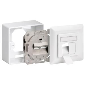 GOOBAY επιτοίχια πρίζα CAT 6 68244, 2x RJ45, 80x80mm, λευκή | Εργαλεία | elabstore.gr