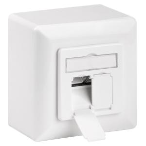 GOOBAY επιτοίχια πρίζα CAT 6 68244, 2x RJ45, 80x80mm, λευκή | Εργαλεία | elabstore.gr