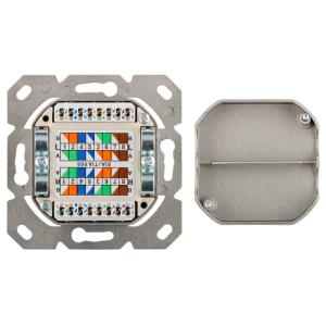 GOOBAY επιτοίχια πρίζα CAT 6 68244, 2x RJ45, 80x80mm, λευκή | Εργαλεία | elabstore.gr