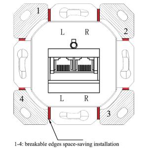 GOOBAY επιτοίχια πρίζα CAT 6 68244, 2x RJ45, 80x80mm, λευκή | eLabstore.gr