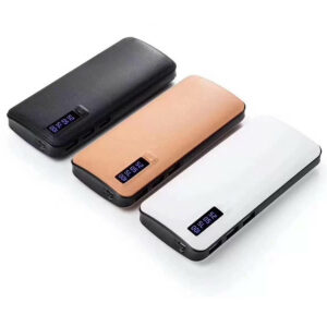 Φορητός Φορτιστής 20000mA w/LED 3xUSB Λευκό (Δερμάτινη Κάλυψη) Power Bank LXPB20B | Περιφερειακά | elabstore.gr