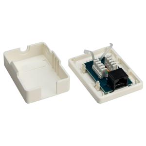 GOOBAY επιτοίχια πρίζα δικτύου 77632, 1 θύρα RJ45, CAT 6 UTP, λευκή | Εργαλεία | elabstore.gr