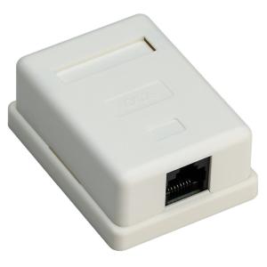 GOOBAY επιτοίχια πρίζα δικτύου 77632, 1 θύρα RJ45, CAT 6 UTP, λευκή | Εργαλεία | elabstore.gr