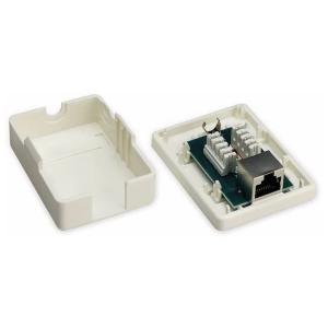 GOOBAY επιτοίχια πρίζα δικτύου 77634, 1 θύρα RJ45, CAT 6 STP, λευκή | Εργαλεία | elabstore.gr