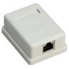 GOOBAY επιτοίχια πρίζα δικτύου 77634, 1 θύρα RJ45, CAT 6 STP, λευκή | Εργαλεία | elabstore.gr