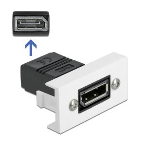 DELOCK module DisplayPort Easy 45 81305, 8K, 22.5x45mm, λευκό | Εργαλεία | elabstore.gr