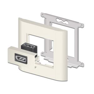 DELOCK module DisplayPort Easy 45 81306, γωνιακό, 8K, 22.5x45mm, λευκό | Εργαλεία | elabstore.gr