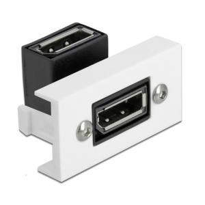 DELOCK module DisplayPort Easy 45 81306, γωνιακό, 8K, 22.5x45mm, λευκό | Εργαλεία | elabstore.gr