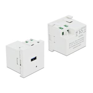 DELOCK module USB θύρα φόρτισης Easy 45 81311, 18W, 45x45mm, λευκό | Εργαλεία | elabstore.gr