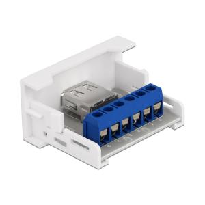 DELOCK module USB σε terminal block Easy 45 81343, 22.5x45mm, λευκό | Εργαλεία | elabstore.gr