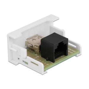 DELOCK module USB σε RJ45 Easy 45 81344, 22.5x45mm, λευκό | Εργαλεία | elabstore.gr