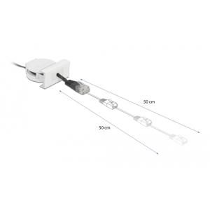 DELOCK module καλώδιο RJ45 Easy 45 81361 Cat.5e, ανασυρόμενο 50cm, μαύρο | Εργαλεία | elabstore.gr