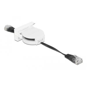 DELOCK module καλώδιο RJ45 Easy 45 81361 Cat.5e, ανασυρόμενο 50cm, μαύρο | Εργαλεία | elabstore.gr