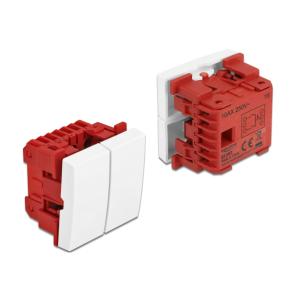 DELOCK module διακόπτης Easy 45 81363, διπλός, 1-pole, 1-way, λευκός | Εργαλεία | elabstore.gr