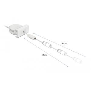 DELOCK module καλώδιο τροφοδοσίας Easy 45 81376, ανασυρόμενο 50cm, λευκό | Εργαλεία | elabstore.gr