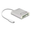 DELOCK card reader 91005 για micro SD/SD/CF, USB-C, γκρι | Συνοδευτικά PC | elabstore.gr