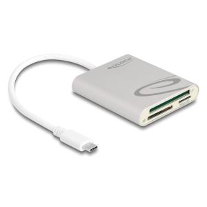 DELOCK card reader 91005 για micro SD/SD/CF, USB-C, γκρι | Συνοδευτικά PC | elabstore.gr