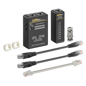 GOOBAY tester δικτύου 93010 με θήκη, CAT 5/6 & ISDN, RJ11/RJ12/RJ45 | Εργαλεία | elabstore.gr