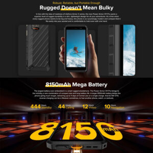 ULEFONE smartphone Power Armor X11 Pro, 5.45", 4/64GB, 8150mAh, μαύρο | Mobile Συσκευές | elabstore.gr