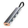 CABLETIME USB-C hub CT-HUBP4, 4x USB θύρες, 5Gbps, γκρι | Συνοδευτικά PC | elabstore.gr