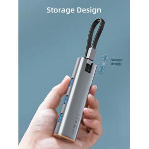 CABLETIME USB-C hub CT-HUBP4, 4x USB θύρες, 5Gbps, γκρι | Συνοδευτικά PC | elabstore.gr