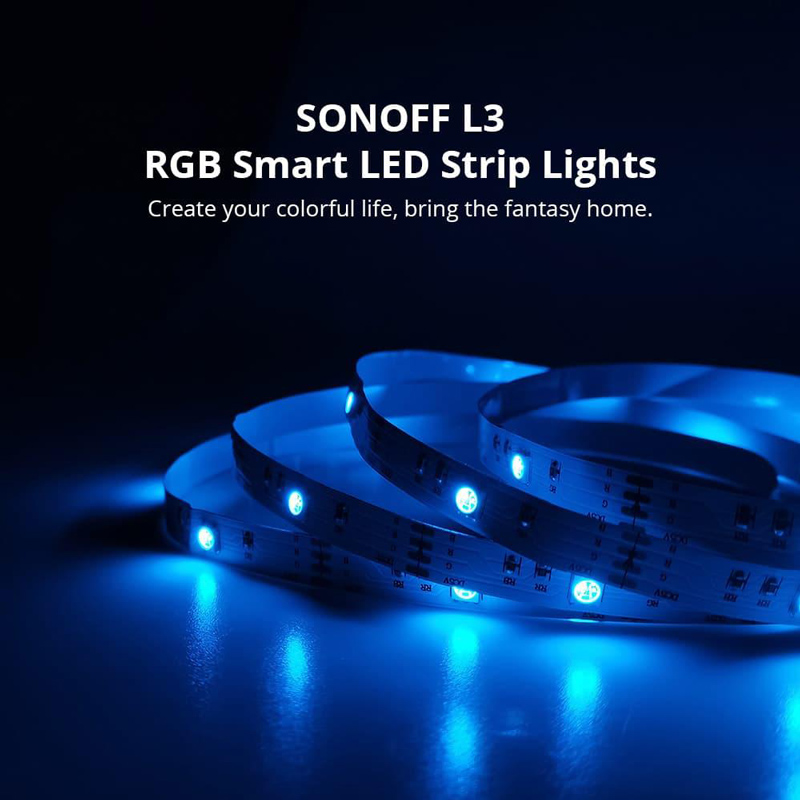 SONOFF smart LED καλωδιοταινία L3, RGB, Wi-Fi & Bluetooth, 5m | eLabstore.gr SONOFF smart LED καλωδιοταινία L3, RGB, Wi-Fi & Bluetooth, 5m | Φωτισμός | elabstore.gr