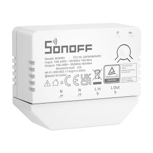 SONOFF smart διακόπτης MINIR3, 1-Gang, Wi-Fi, 16A, λευκός | Εργαλεία | elabstore.gr