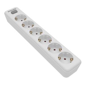 PHILIPS πολύπριζο SPN1162WA, 6x schuko 16A, 2m, λευκό | Τροφοδοσία Ρεύματος | elabstore.gr