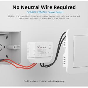 SONOFF smart διακόπτης ZBMINI-L, 1-gang, ZigBee 3.0, λευκός | Εργαλεία | elabstore.gr