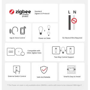 SONOFF smart διακόπτης ZBMINI-L, 1-gang, ZigBee 3.0, λευκός | Εργαλεία | elabstore.gr