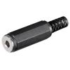 GOOBAY βύσμα 3.5mm female 11059, 3 pin, stereo, πλαστικό, μαύρο, 10τμχ | Καλώδια - Αντάπτορες | elabstore.gr