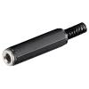 GOOBAY βύσμα 6.3mm 11070, 3 pin stereo, θηλυκό, πλαστικό, μαύρο, 10τμχ | Καλώδια - Αντάπτορες | elabstore.gr