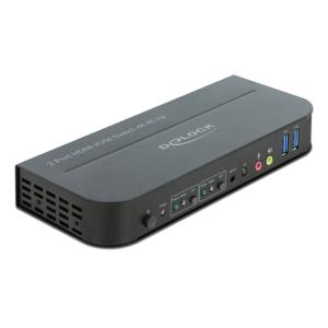DELOCK HDMI KVM Switch 11481, 2 ports, USB 3.0, Audio, 4K/60Hz, μαύρο | Καλώδια - Αντάπτορες | elabstore.gr
