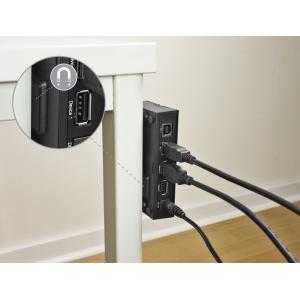 DELOCK USB 2.0 switch 11492, 2x USB Type B σε 2x USB, με μαγνήτη, μαύρο | Καλώδια - Αντάπτορες | elabstore.gr