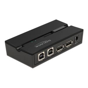 DELOCK USB 2.0 switch 11492, 2x USB Type B σε 2x USB, με μαγνήτη, μαύρο | Καλώδια - Αντάπτορες | elabstore.gr