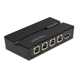 DELOCK USB 2.0 switch 11493, 4x USB Type B σε USB, με μαγνήτη, μαύρο | Καλώδια - Αντάπτορες | elabstore.gr