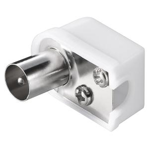 GOOBAY βύσμα coaxial 11502, γωνιακό, αρσενικό, λευκό, 10τμχ | Καλώδια - Αντάπτορες | elabstore.gr