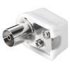 GOOBAY βύσμα coaxial 11503, γωνιακό, θηλυκό, λευκό, 10τμχ | Καλώδια - Αντάπτορες | elabstore.gr