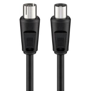 GOOBAY καλώδιο κεραίας αρσενικό σε θηλυκό 11509, <70dB, CCS, 0.5m, μαύρο | Καλώδια - Αντάπτορες | elabstore.gr