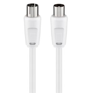 GOOBAY καλώδιο κεραίας αρσενικό σε θηλυκό 11511, 70dB, 2.5m, λευκό | Καλώδια - Αντάπτορες | elabstore.gr