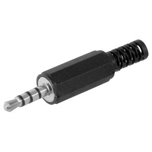 GOOBAY βύσμα 3.5mm 11578, 4 contacts, πλαστικό, μαύρο, 10τμχ | Καλώδια - Αντάπτορες | elabstore.gr
