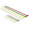 DELOCK Δεματικά καλωδίων, 100x2.5mm - 200x3.6mm, χρωματιστά, 200τμχ | Καλώδια - Αντάπτορες | elabstore.gr