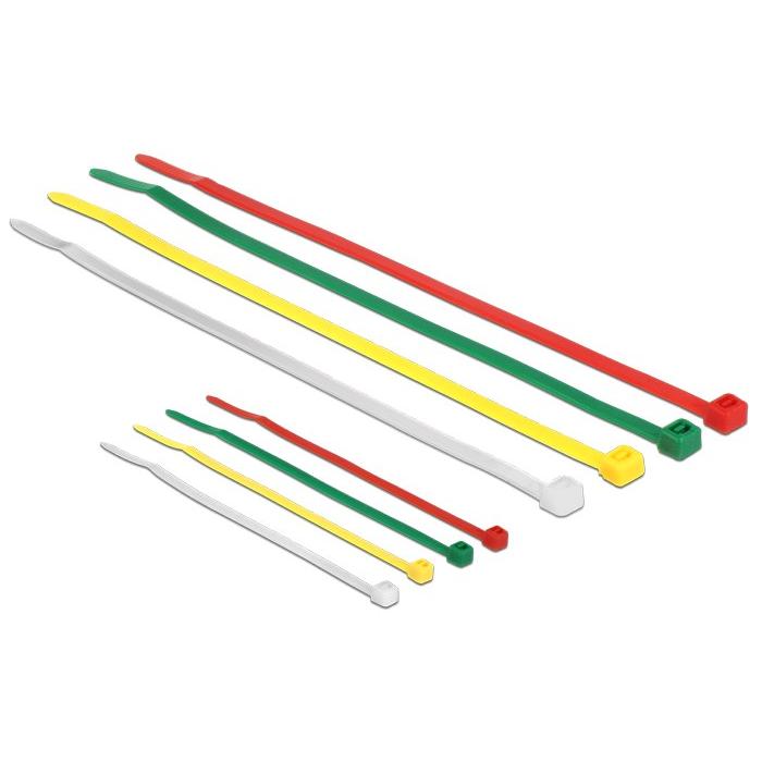 DELOCK Δεματικά καλωδίων, 100x2.5mm - 200x3.6mm, χρωματιστά, 200τμχ | eLabstore.gr DELOCK Δεματικά καλωδίων, 100x2.5mm - 200x3.6mm, χρωματιστά, 200τμχ | Καλώδια - Αντάπτορες | elabstore.gr