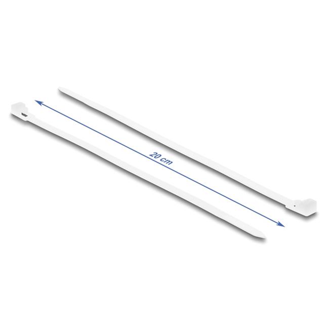 DELOCK reusable δεματικά καλωδίων 18642, 200x4.8mm, λευκά, 100τμχ | eLabstore.gr DELOCK reusable δεματικά καλωδίων 18642, 200x4.8mm, λευκά, 100τμχ | Καλώδια - Αντάπτορες | elabstore.gr
